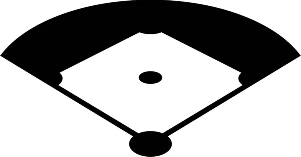 Minimalistisk Vektor Illustration Baseball Spel — Stock vektor