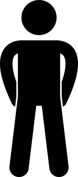 Différentes Postures Debout Pose Homme Humain Bâton Figure Stickman Pictogramme — Image vectorielle