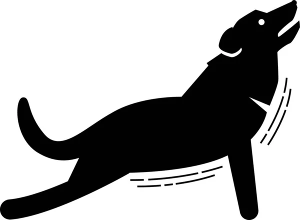 Minimalistisk Vektor Illustration Hund Handling Koncept – Stock-vektor