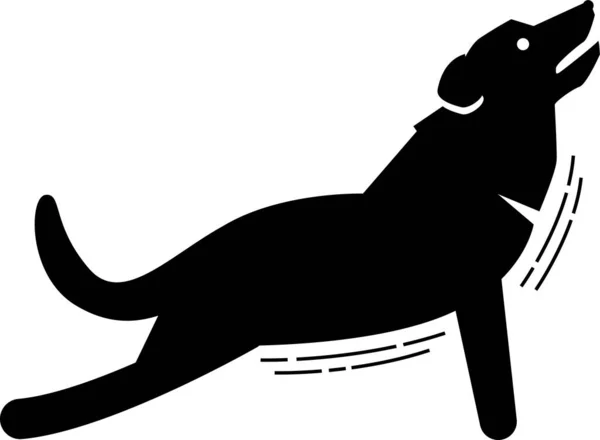 Illustration Vectorielle Minimaliste Concept Action Canine — Image vectorielle