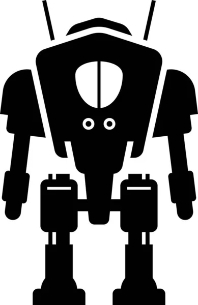 Ilustración Vectorial Minimalista Del Robot Mech — Archivo Imágenes Vectoriales