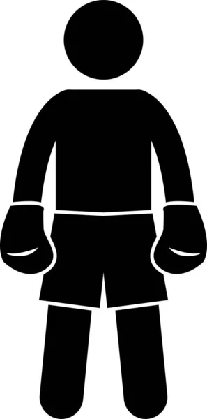 Illustration Vectorielle Minimaliste Concept Sport Boxe — Image vectorielle