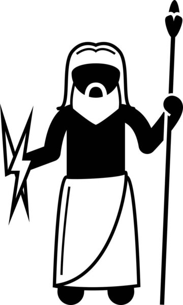 минималистическая векторная иллюстрация греческого Бога 