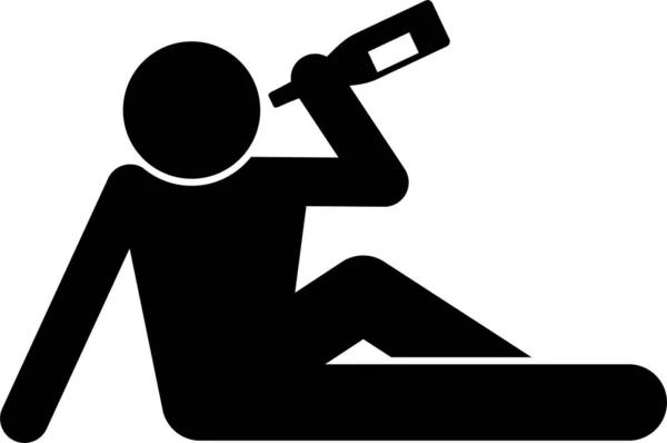 Мінімалістична Векторна Ілюстрація Концепція Вживання Алкоголю — стоковий вектор