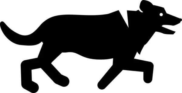 Illustrazione Vettoriale Minimalista Dell Azione Del Cane — Vettoriale Stock