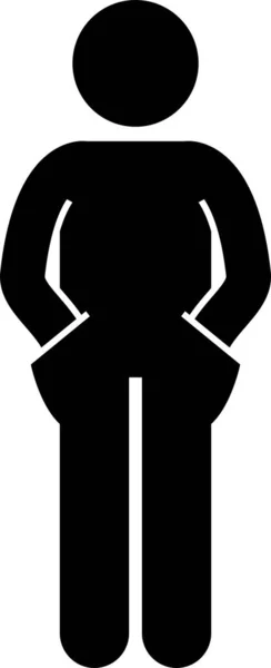 Illustration Vectorielle Minimaliste Homme Debout — Image vectorielle