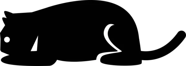 漫画の猫のミニマリズム ベクトル図 — ストックベクタ