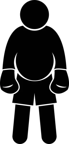 Minimalistic Vector Illustration Boxing Sport Concept — Stock Vector