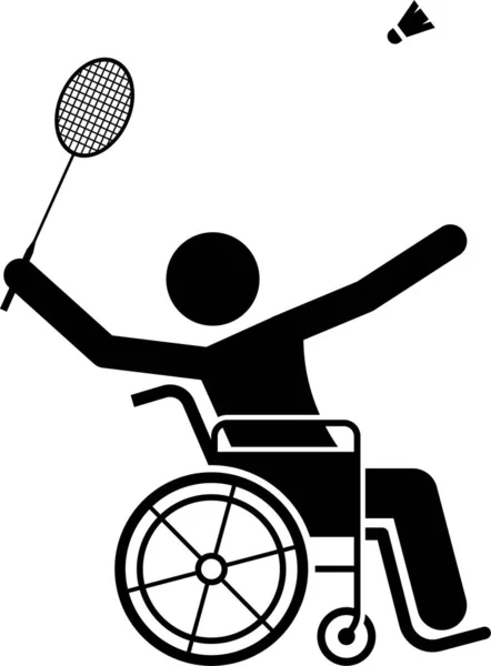 Illustrazione Minimalista Del Concetto Sport Disabili — Vettoriale Stock