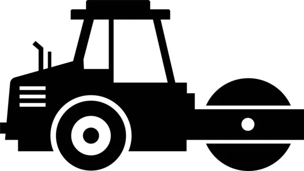 Minimalistyczna Ilustracja Wektora Pojazdu Budowlanego — Wektor stockowy