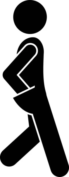 Illustration Vectorielle Minimaliste Running Man — Image vectorielle