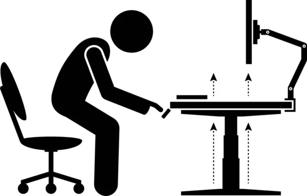 Minimalistická Vektorová Ilustrace Elektrického Stolečku — Stockový vektor