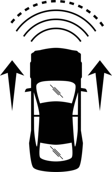 Ilustração Vetorial Auto Condução Carro Conceito — Vetor de Stock