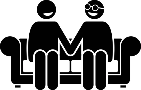 Minimalistische Vector Illustratie Van Gay Paar — Stockvector