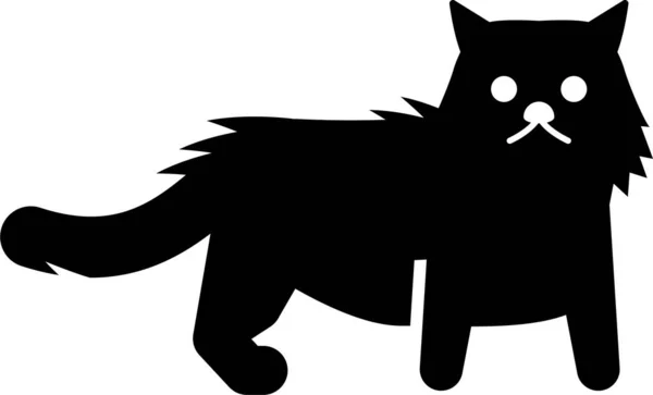 Minimalistická Vektorová Ilustrace Kreslené Kočky — Stockový vektor