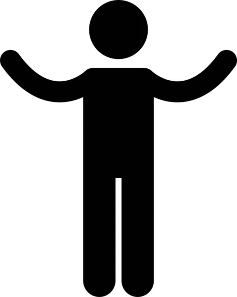 Différentes Postures Debout Pose Homme Humain Bâton Figure Stickman Pictogramme — Image vectorielle