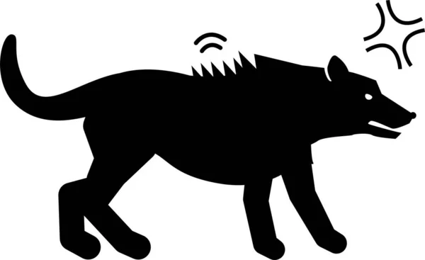 Minimalistyczny Wektor Ilustracji Koncepcji Działania Psa — Wektor stockowy