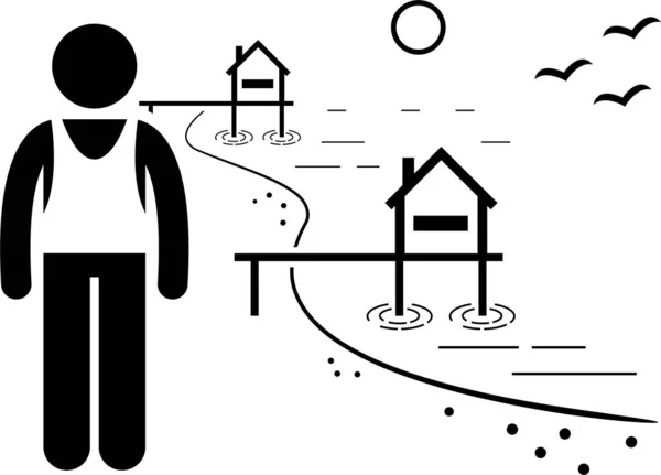 Ilustración Vectorial Minimalista Del Concepto Rural — Archivo Imágenes Vectoriales