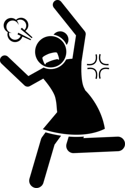 Girls Fighting Cat Fight Stick Figure Vector Illustrations Woman Female Royalty Free Stock Illustrations