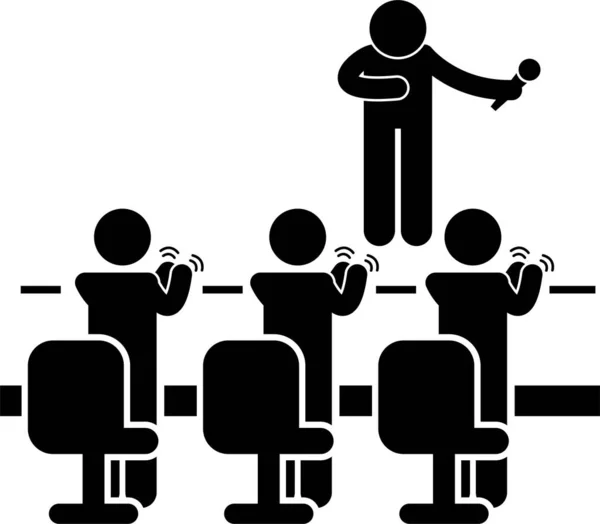 Judges Audition Singing Performance Talent Show Stick Figure Pictogram Icon Royalty Free Stock Illustrations