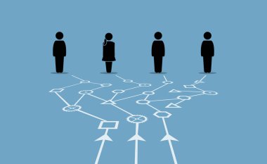 Farklı insanlara değerli bilgiler vermek için farklı verileri birleştirmek. Veri yapısı, ağ, patika ve kullanım konsepti. 