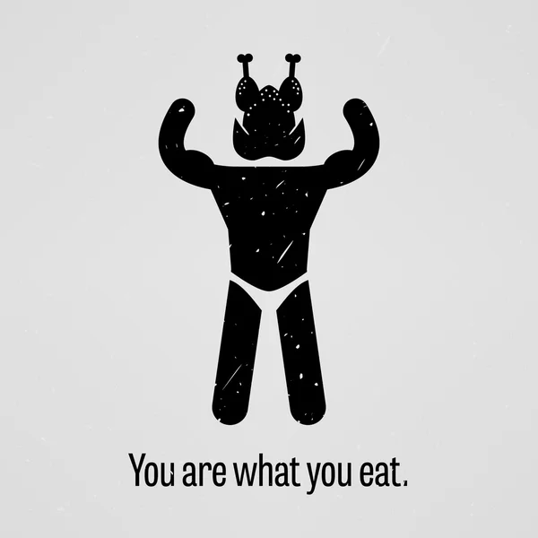 You are What You Eat Muscle Version - Stok Vektor