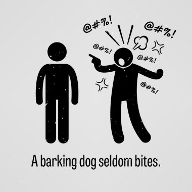 A Barking Dog Seldom Bites clipart