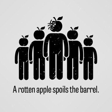 A Rotten Apple Spoils the Barrel clipart