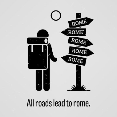 All Roads Lead to Rome clipart