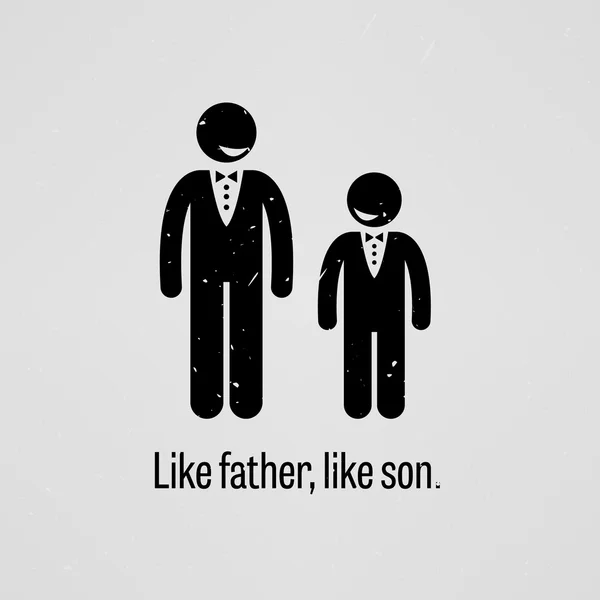 Like Father, Like Son — Stock Vector