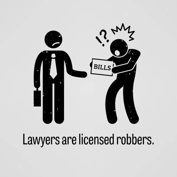 Δικηγόροι είναι άδεια ληστές — Διανυσματικό Αρχείο