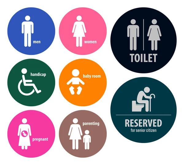Panneaux de toilettes Panneaux de toilettes — Image vectorielle