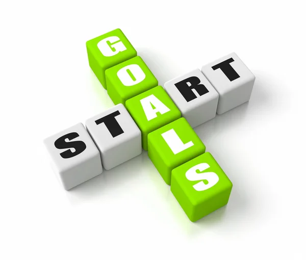 Start Defining Goals Green — Stock Photo, Image