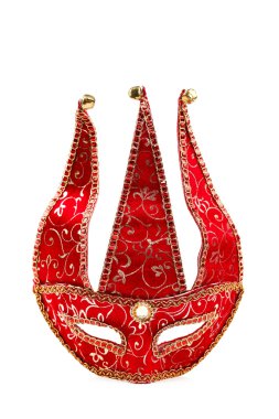 Kırmızı karnaval maskesi