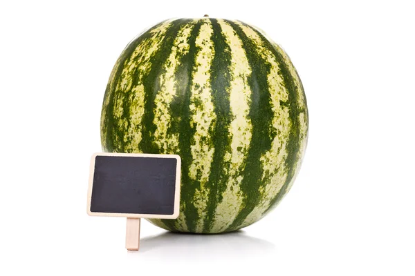 Melone mit kleiner Tafel — Stockfoto