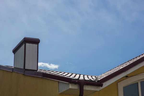 Roof House Which Modern Roofing Materials Used — Stock Photo, Image