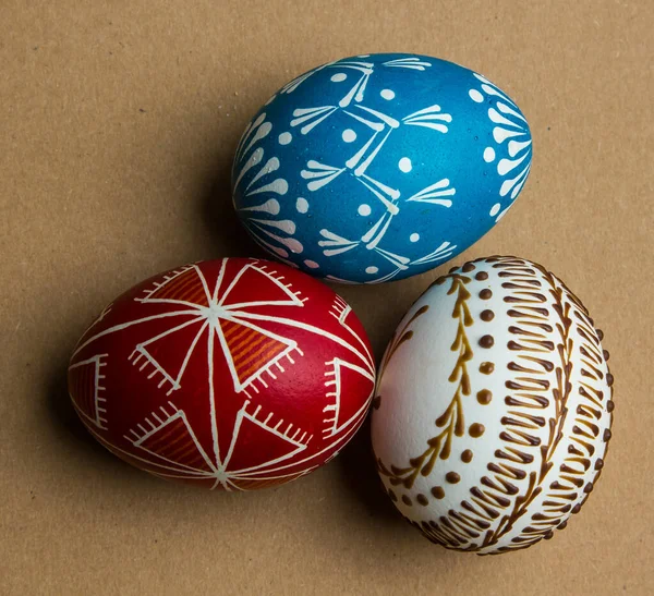 Uovo Pasqua Tradizionale Souvenir Pasqua Ucraina Fatto Mano — Foto Stock