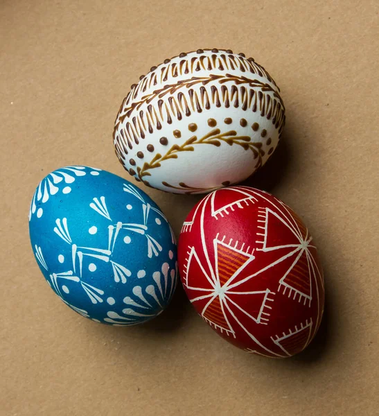 Uovo Pasqua Tradizionale Souvenir Pasqua Ucraina Fatto Mano — Foto Stock