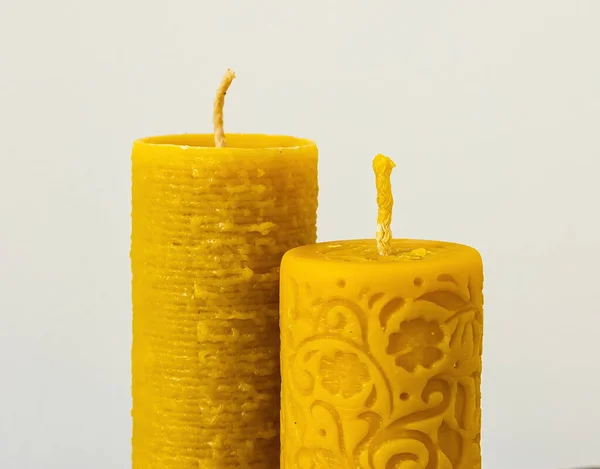 Candles Natural Beeswax Handmade Beautiful Useful Gift Traditional Crafts — Stock Photo, Image