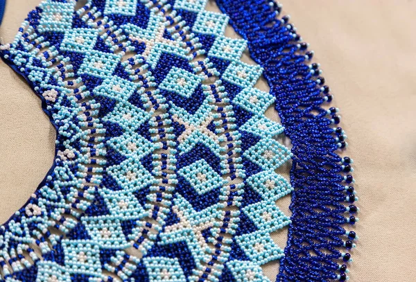 Vêtements Traditionnels Bijoux Perles Ornements Motifs Traditionnels Fait Main — Photo