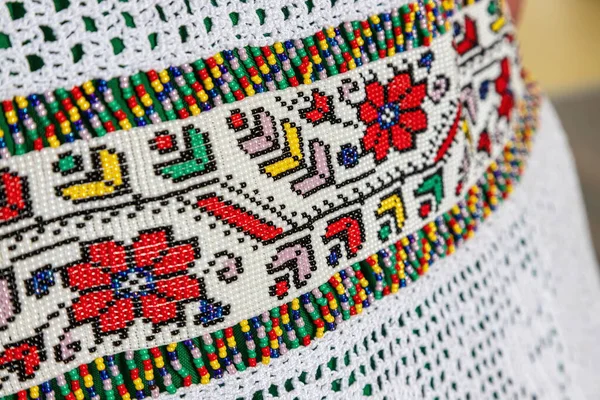 Традиционная Одежда Бисером Украшения Традиционные Украшения Узоры Handmade — стоковое фото