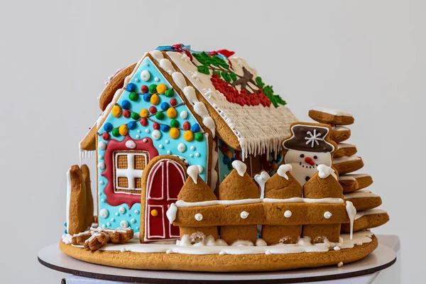 house of gingerbread cookies. Christmas decorations that can be eaten. Handmade.