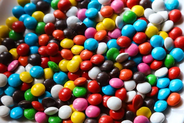 Hintergrund Mit Bunten Bonbons Süßigkeiten Festlicher Stimmung — Stockfoto