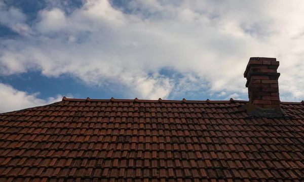 Dach Des Hauses Dachmaterialien Konstruktion — Stockfoto