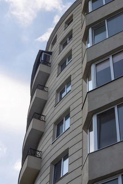 Modernos Edificios Residenciales Europeos Arquitectura Abstracta Fragmento Geometría Urbana Moderna — Foto de Stock