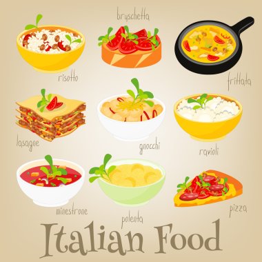 İtalyan yemek seti