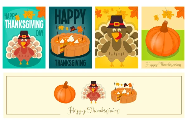 Happy thanksgiving kort — Stock vektor