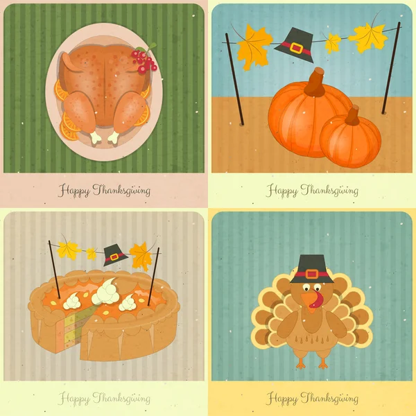 Happy thanksgiving kort. — Stock vektor