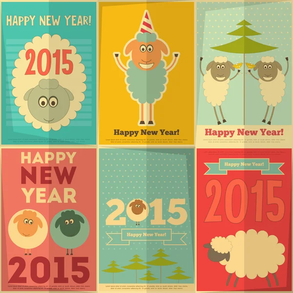 New Year Cards — Stock Vector