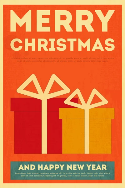Feliz Natal cartão de saudação —  Vetores de Stock